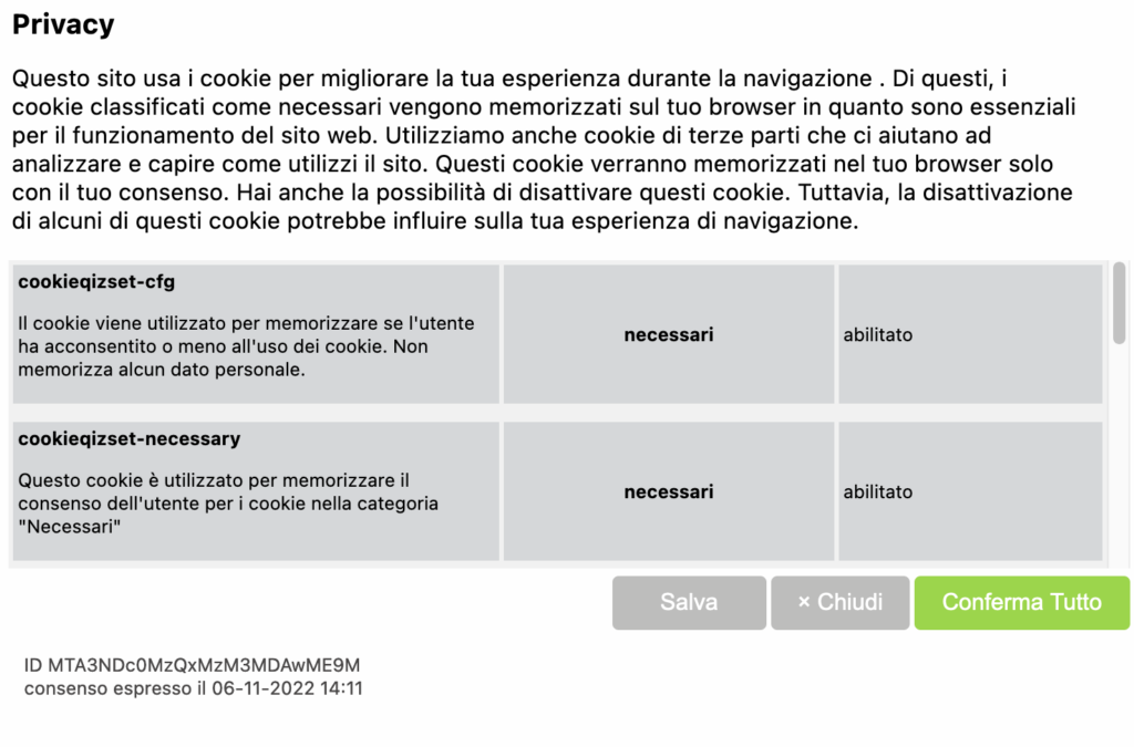 configura gdpr banner