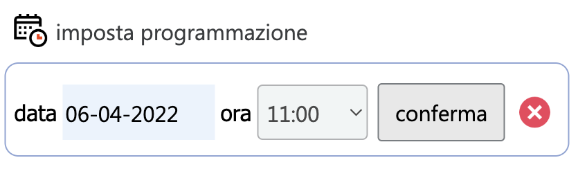 programmazione contenuti social network