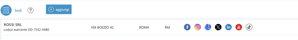 configura canali social