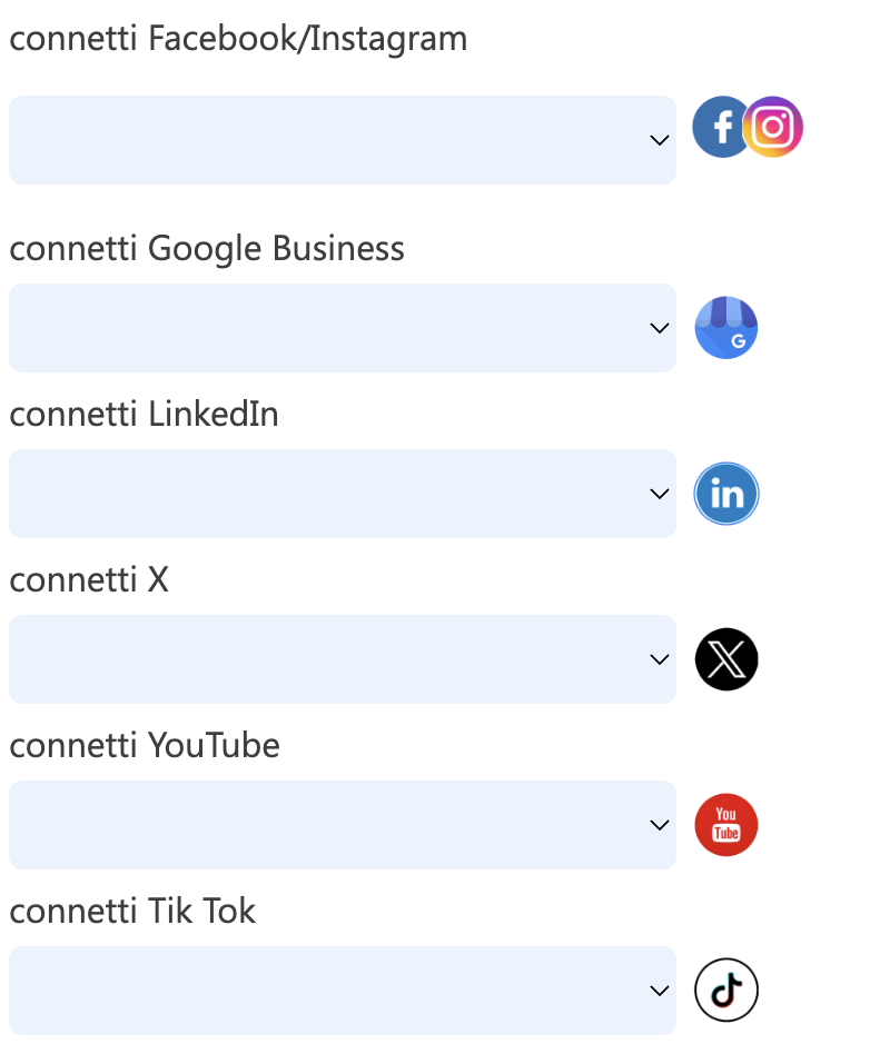 connetti i canali social al touchpoint principale