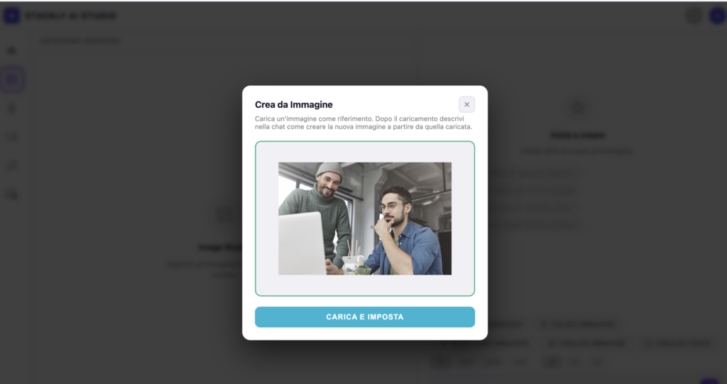modifica immagine con Stackly AI Image