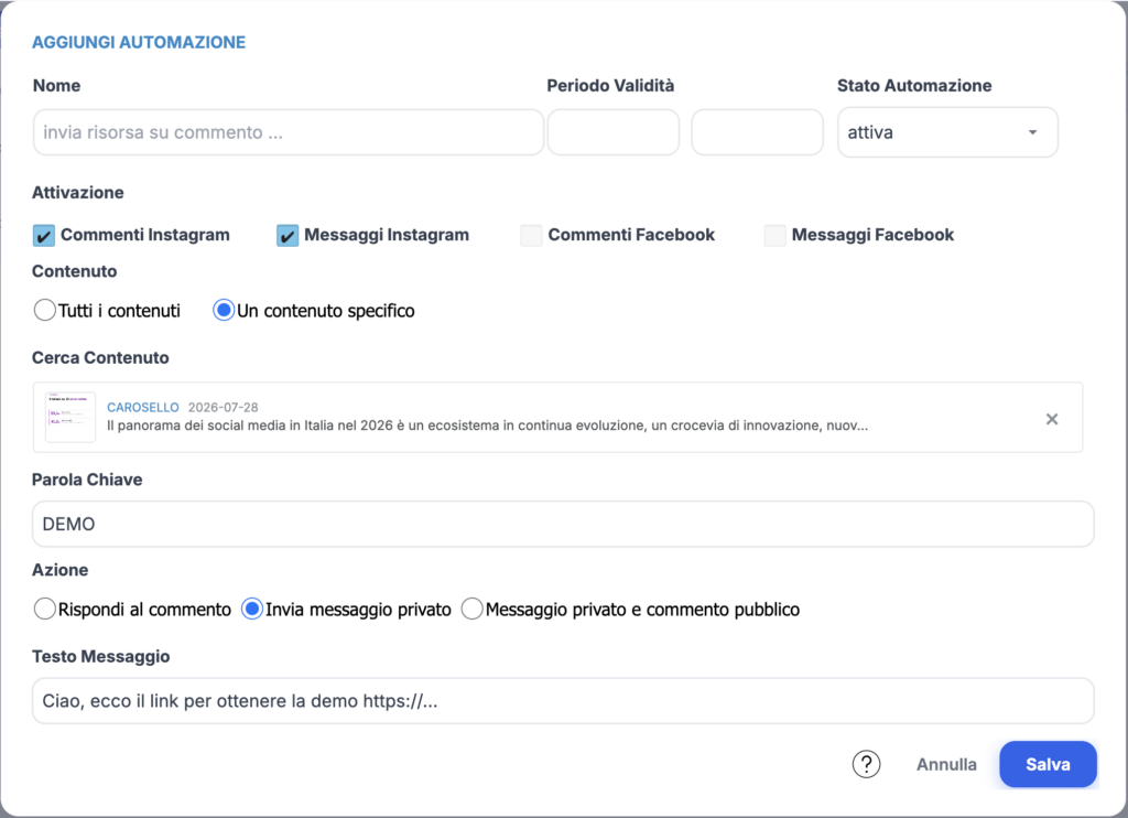 Instagram DM automation