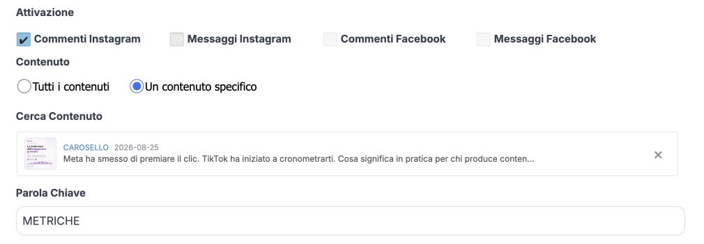 automazione social DM