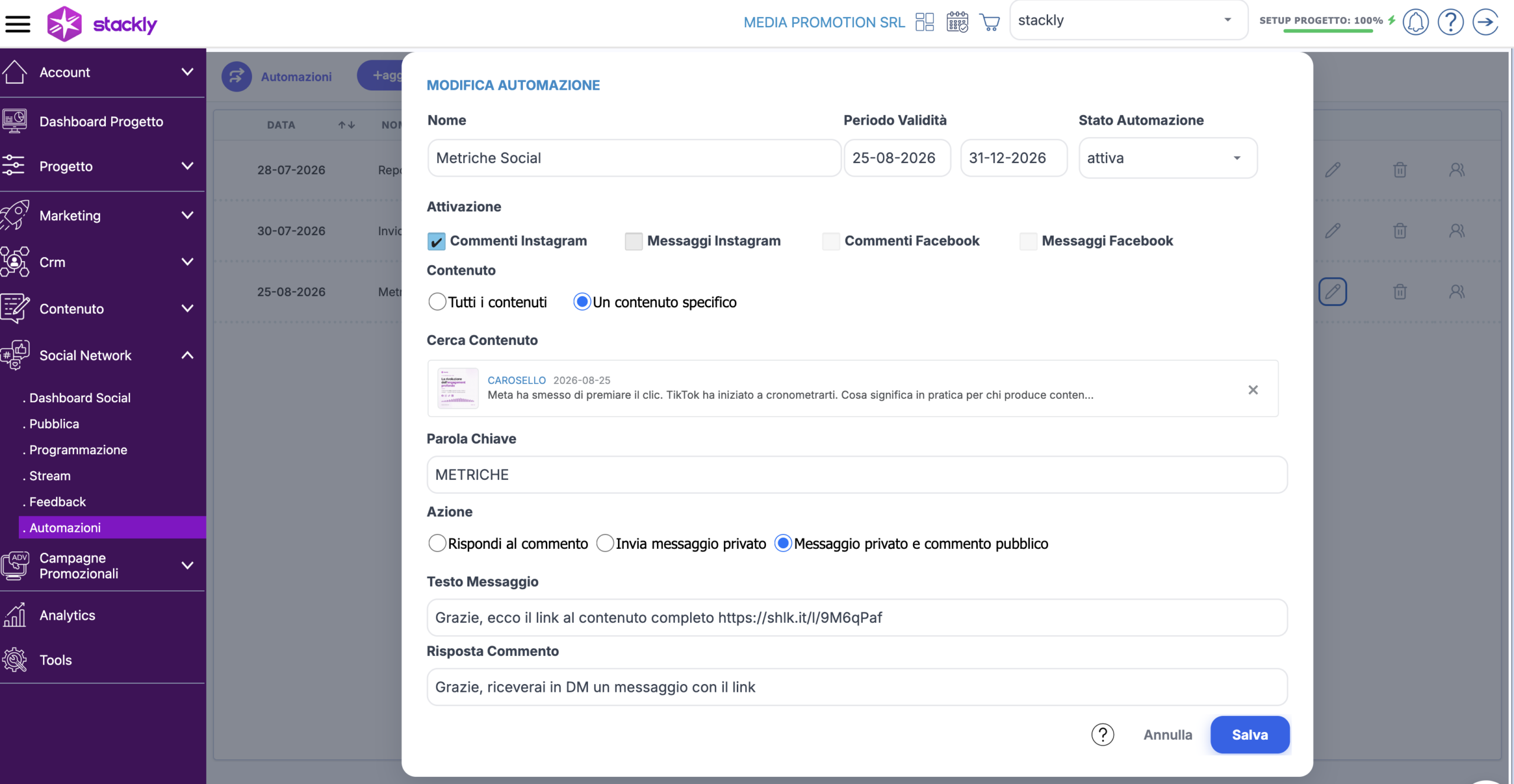 comme-to-DM automizzare risposte ai commenti e messaggi instagram e facebook