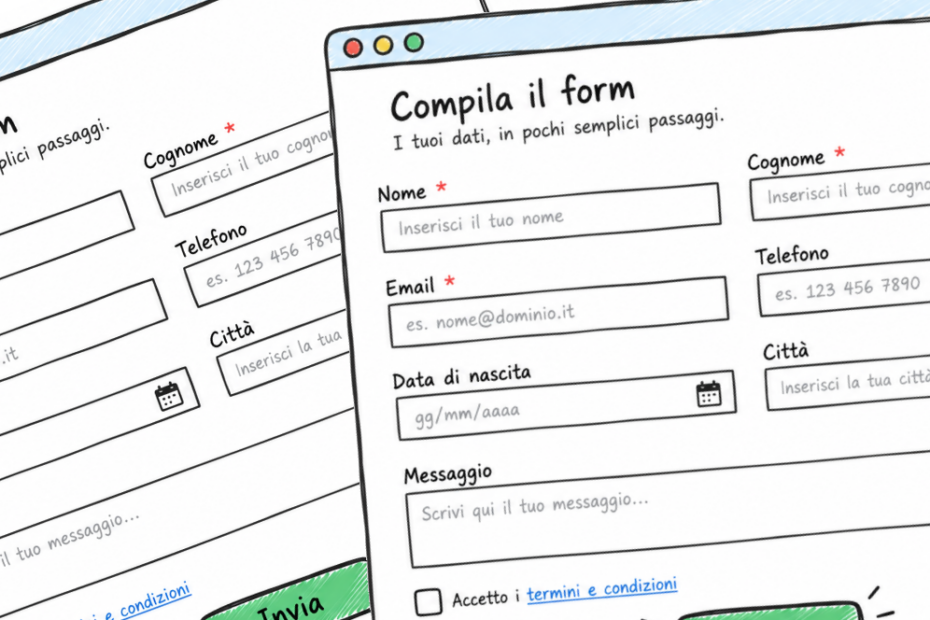 Editor visuale per form